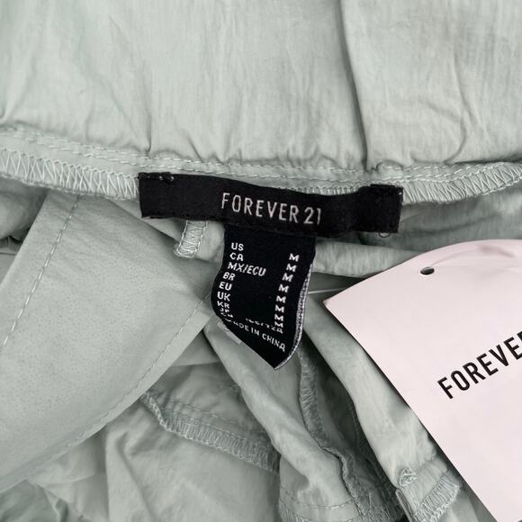 Forever 21 Jumpsuit SZ Medium Halter Cargo Light Blue/Green Parachute Cargo NWT - Picture 3 of 13